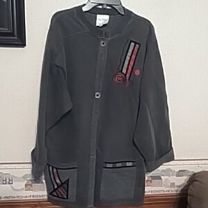 Gray Button-Up Women's Jacket